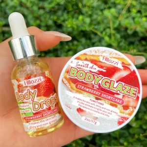 Strawberry Body Glaze & Strawberry Body Oil Combination Various flavors Non-greasy Hydrating and moisturizing Body Lotion Massag
