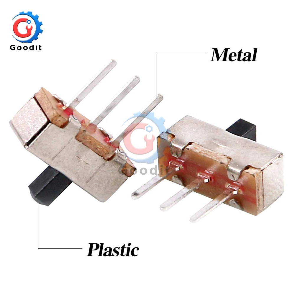 20Pcs SS12D00G3 Slide Switch 2 Position SPDT 1P2T 3Pin PCB Panel Mini Vertical Toggle Switches For DIY Electronic Accessories - Image 2