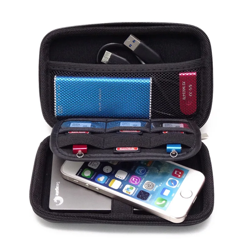 PU Hard shell Travel Case bag Electronic Devices for GPS, MP3 Portable hard drive Disk - Image 6