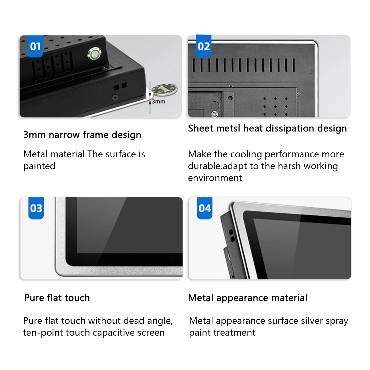 10 12 15 Inch industrial all-in-one panel pc mini tablet computer with capacitive touch screen wifi com for win10 pro 1024*768 - Image 5