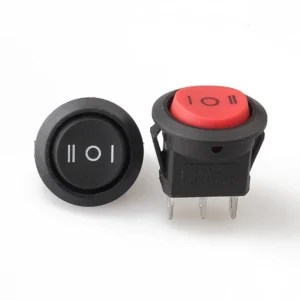 KCD2-103D Black/Red SPST 3Pin Snap-in on-off-on Boat Rocker Switch 250Vac Max for Electronic Accessories