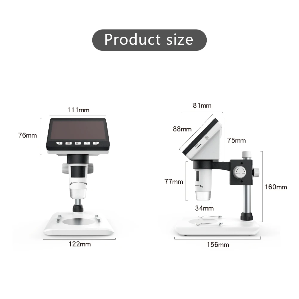 Wholesale G1000 50x 1080p 1000x 4.3inch Portable Digital Microscope - Image 5