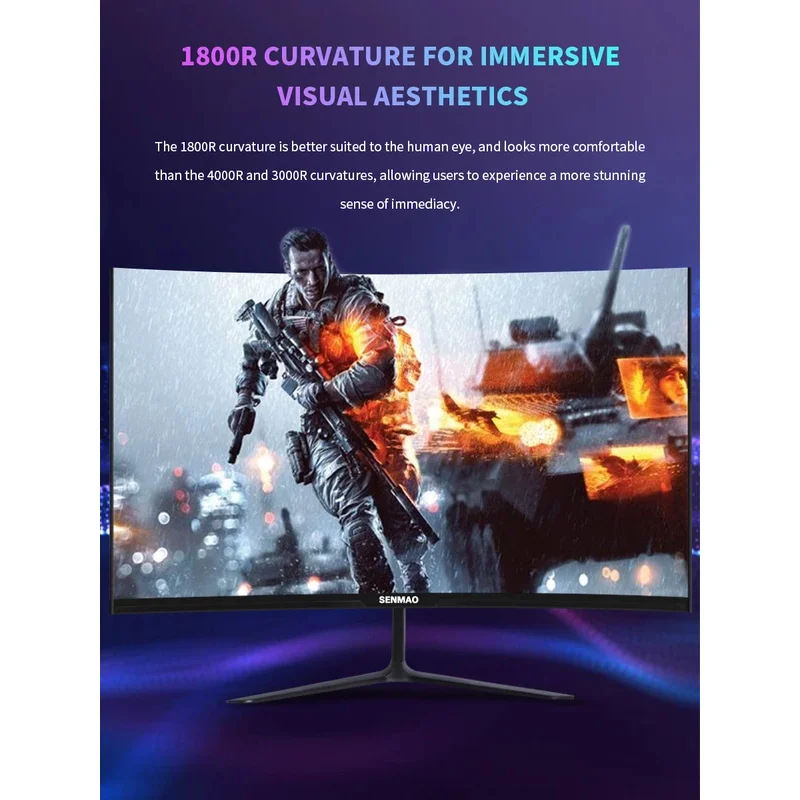 SENMAO 27 Inch Pc Gamer Monitor 75Hz MVA Lcd Display HD Desktop Gaming Computer Screen HDMI 1920*1080 - Image 4