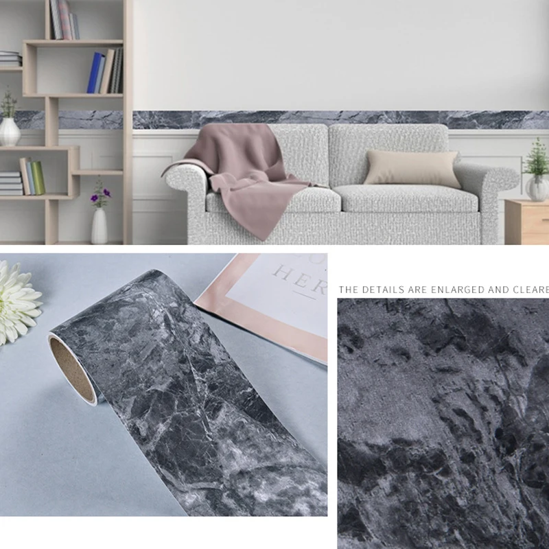 Realistic Wood Grain Repair Duct Tape Furniture Renovation Adhesive Skirting Waist Line Floor Stickers Home Decor Improvement - Image 3