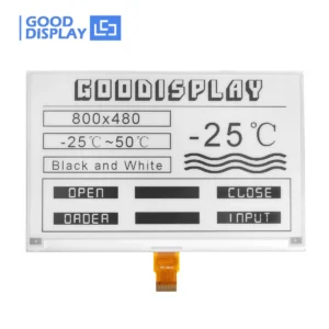 7.5 Inch Electronic Paper Display HD 800x480 Black & White E-Ink Screen 4s Refresh -25°C Cold-Resistant E Ink Display
