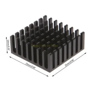 E06D HEATSINK Aluminum Radiator Black Anodize Heat Sink Electronic Chips Cooling Thermal Pads 5Pcs/Pack