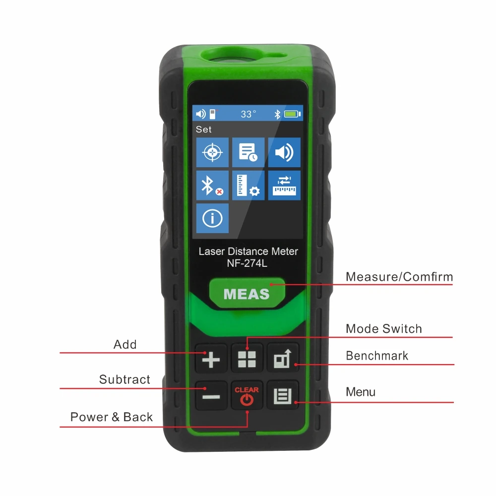 Noyafa NF-274L laser distance meter electronic roulette laser digital tape rangefinder trena metro laser range finder measuring - Image 5