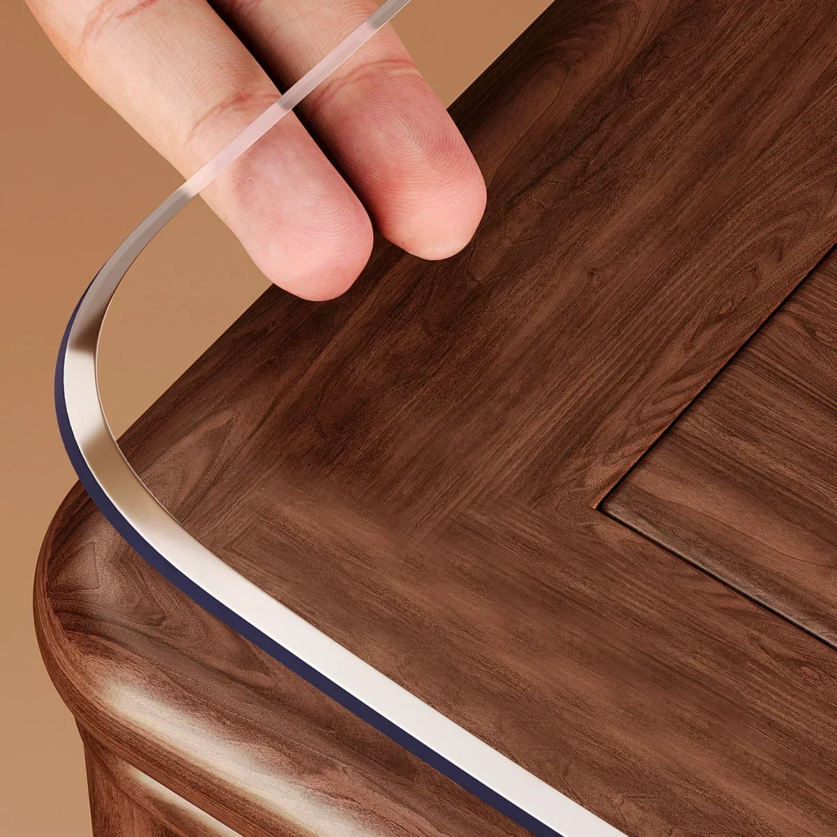 PVC transparent tablecloth with a thickness, heat-resistant, waterproof, and oil resistant dining table mat, 1pc - Image 5