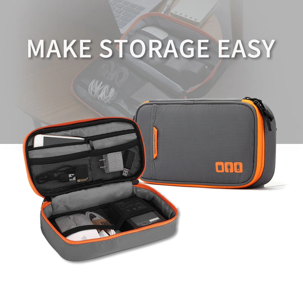 Travel Cable Organizer Bag Storage Pouch Carry Case Portable Waterproof Storage Bags for USB Charger Cable Cord and Electronics