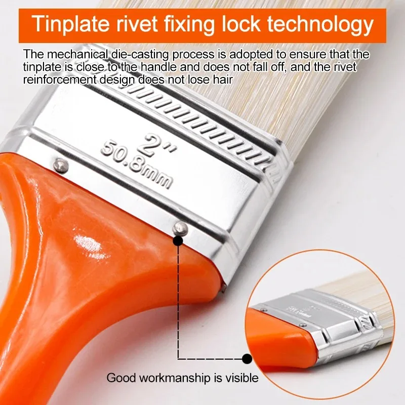 Home Improvement Wall Paint Brush PET Soft Bristle Durable Cleaning Brush ABS Handle Home Decoration Oil Painting Brush Tools - Image 6