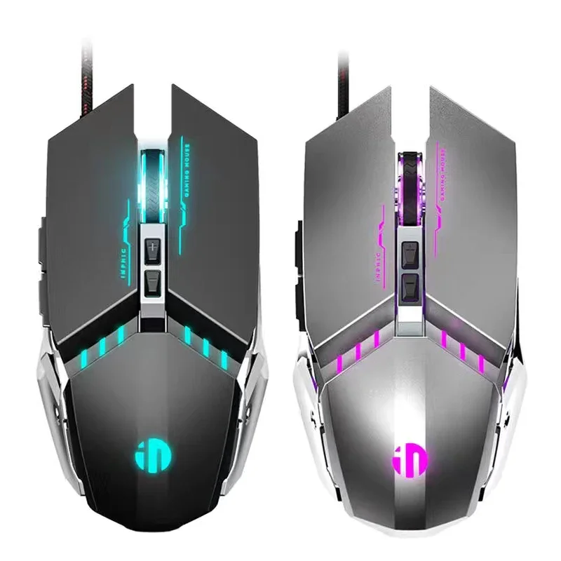 Inphic W2 Silent Gaming Mouse USB Wired Mouse Gamer Mechanical Metal Style Suitable For Laptop Computers And Desktop Home office - Image 6