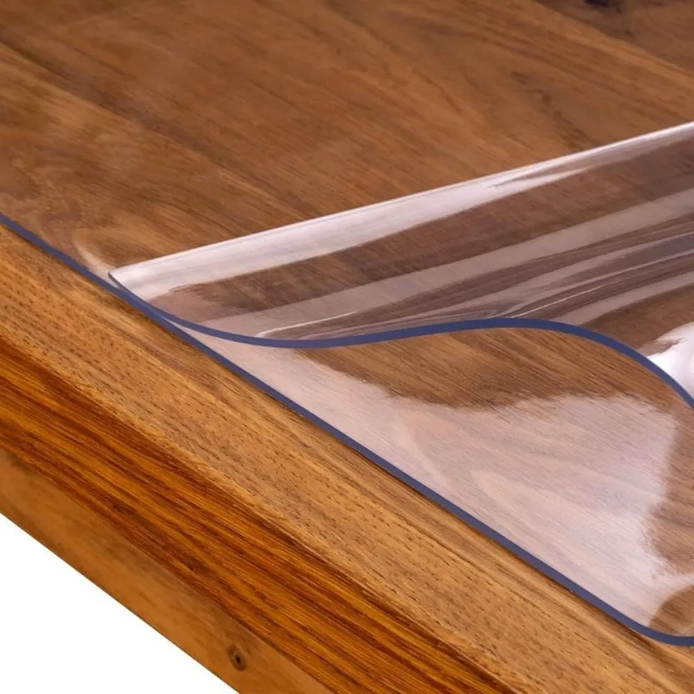 1.5mm Thick Clear Table Protector, Clear Table Cover Protector, Plastic Table Cover, Clear Desk Mat Desk Pad, Desk Protector Mat