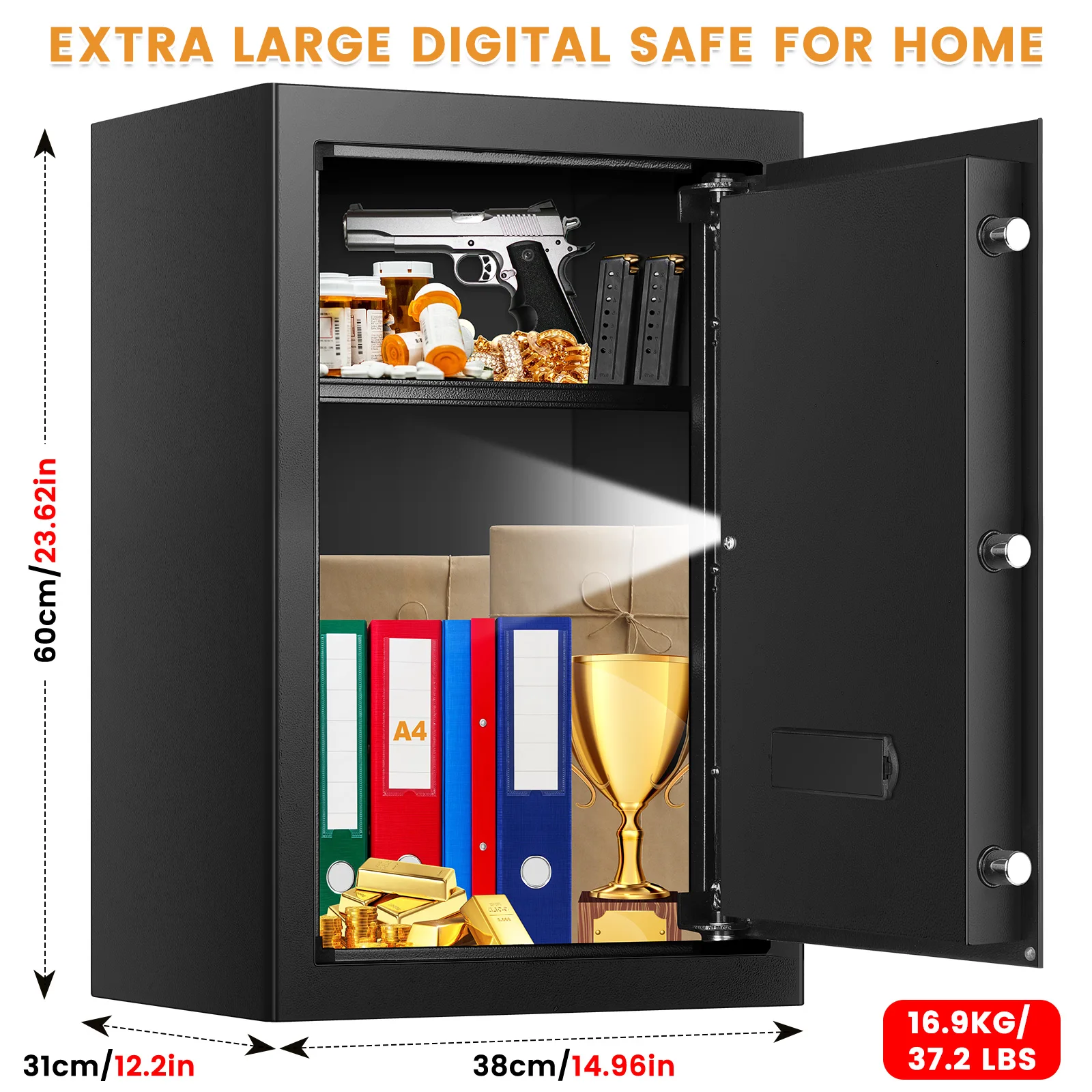 Wholesale Digital Electronic Lock Safe Box Steel Money & Jewelry Security Deposit Safe for Office Hotel Room - Image 6
