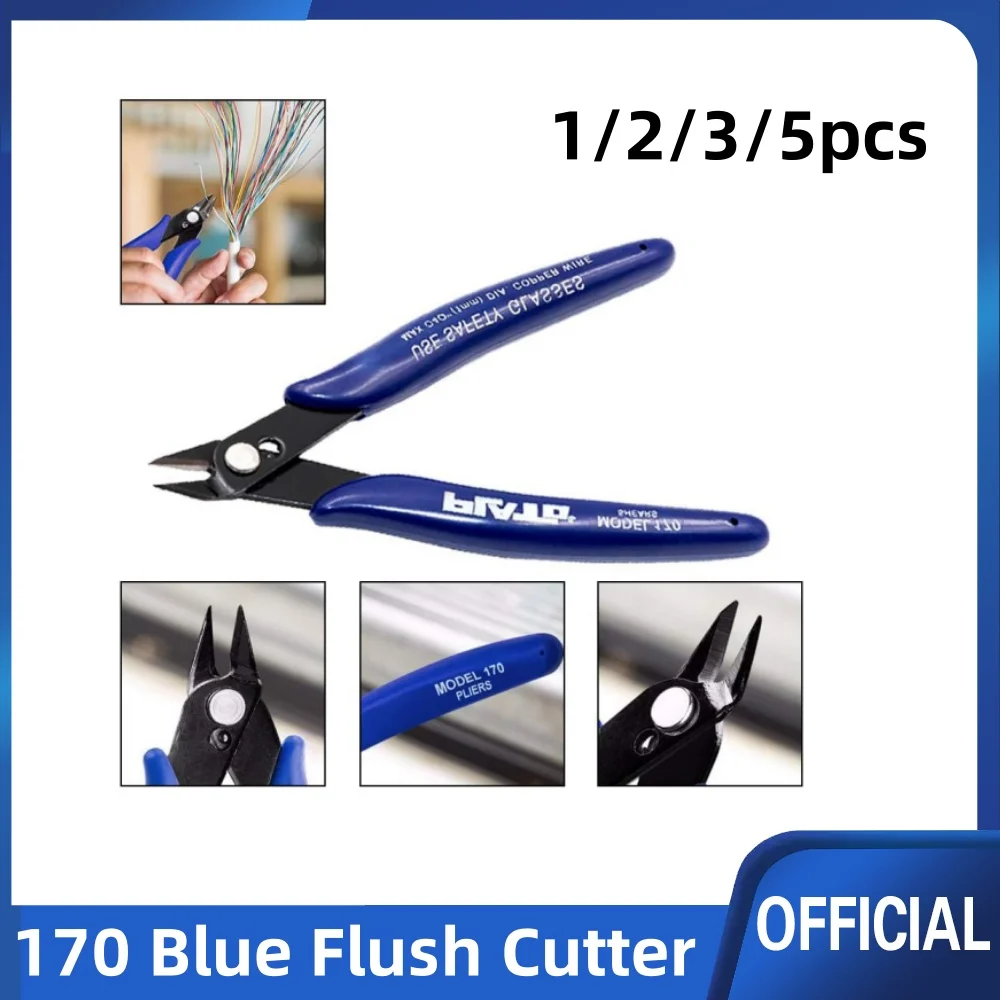 170 Blue Flush Cutter DIY Electronic Diagonal Side Cutting Nippers Wire Cable Cutter 3D Printer Parts Hand Tools