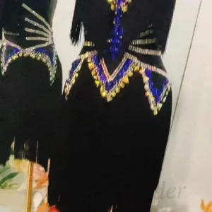 Latin Dance Adult And Children'S Dress AB Stone High-End Custom Tassel Suspender Precisely Tango Women'S Professional Clothing