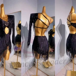 Latin Dance Adult Children'S Dress AB Stone High-End Customized Backless Dress Cha Cha Tango Women'S Professional Clothing