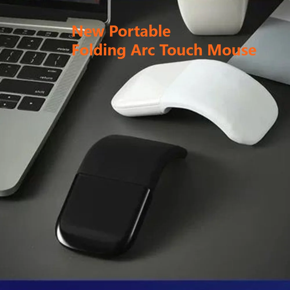 New Portable Folding Arc Touch Mice Wireless Foldable Touch Bluetooth Mouse Optical Silent Ergonomic Mause For Macbook PC Laptop