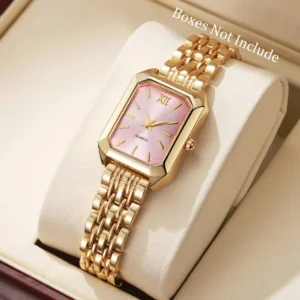 Elegant Rectangle Women Watches Fashion Analog Quartz Wristwatches Reloj Mujer Girls Clock Gift（Without Box）