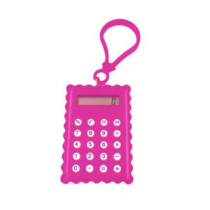 8 Digits Mini Electronic Calculator Key Chain Pocket Kid Biscuit Shape School Scientific Student Calculator Office Supplies