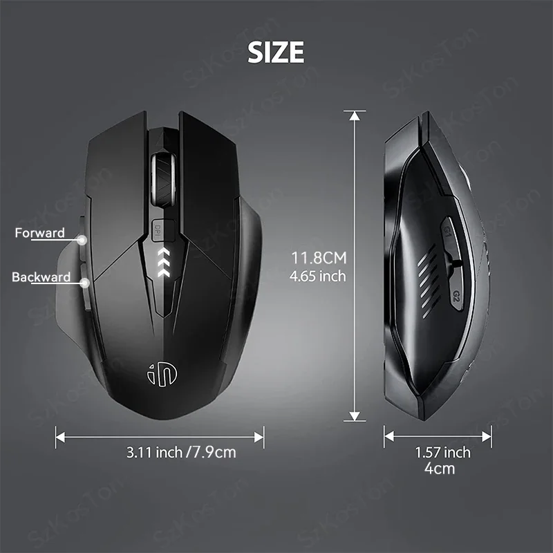 INPHIC F1S Wireless Mouse Rechargeable Ergonomic Office Portable Silent Laptop Desktop Game Universal 2.4G PM6 Accessories - Image 5