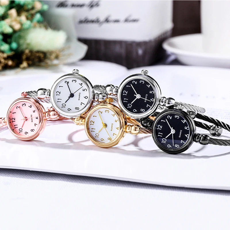 YIKAZE Women Watches Small Gold Bangle Bracelet Watch Stainless Steel Retro Ladies Quartz Wristwatch Clock Fashion Dress Watch - Image 3