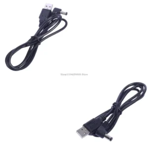 Durable USB to DC5.5 x 2.1mm Cable DC5521 Connector Suitable for Electronic Piano, LED Strip, and Other Devices