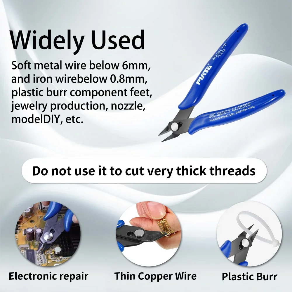 Electric Cleaner Side Cutter Multi-purpose DIY Electronic Diagonal Plier Side Cut Nipper Wire Cutter PLATO 170 3D Printer Parts - Image 4