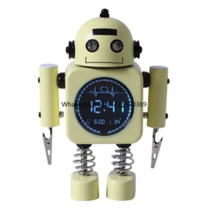 New Electronic Robot Sunrise Alarm Clock for Students with Smart Desktop Clock Boys and Girls Children's Bedroom Bedside Clock