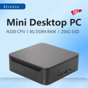 Mini Computer Host N100 Quad Core CPU Aluminum Plastic Body for Entertainment Office Home Use