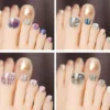 Beauty & Health False Nails Stripe Self-adhesive Waterproof Foot Decorations Manicure Decals Fresh Style Toe Nail Stickers