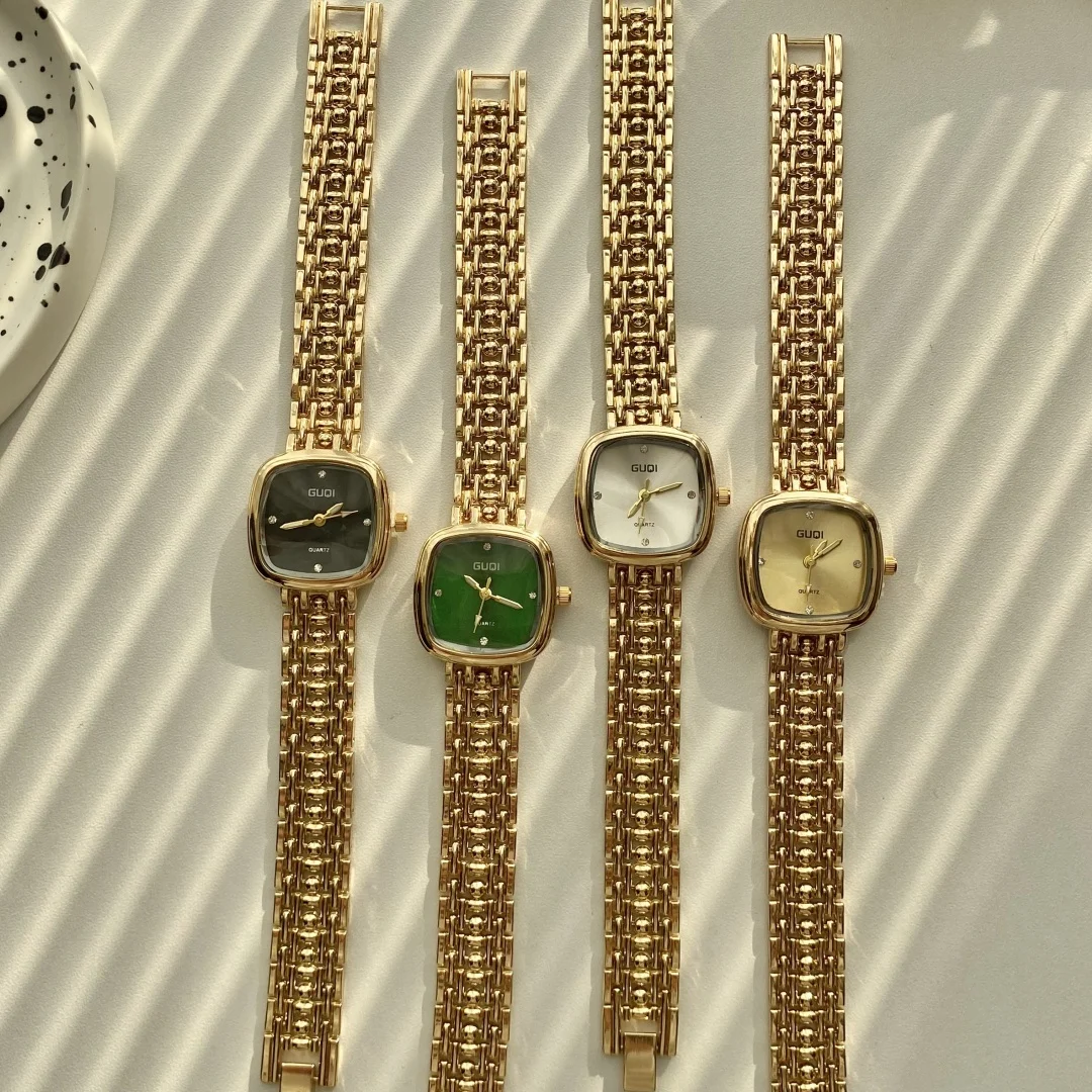 Simple Golden Quartz Watch for Women Retro Luxury Gift Ladies Watches Small Dial Stainless Steel Strap Wristwatches Montre Femme - Image 6