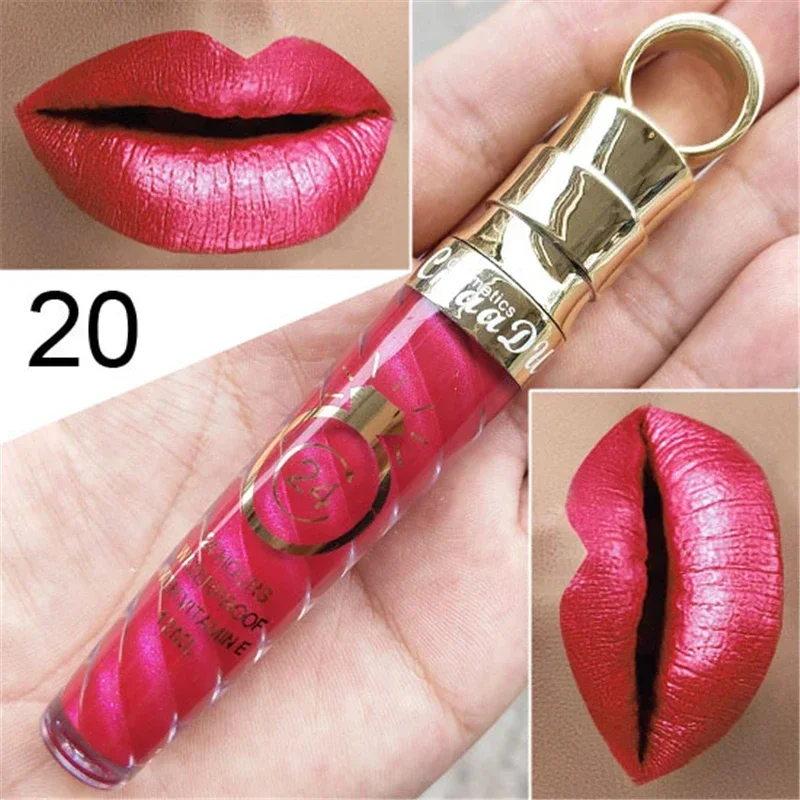 New!!Make Up Lips Matte Liquid Lipstick Waterproof Long Lasting Sexy Pigment Nude Glitter Style Lip Gloss Beauty Red Lip Tint - Image 6