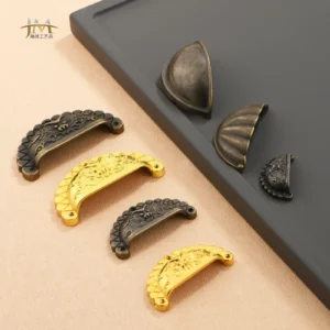 Shell Antique Drawer Medicine Cabinet Cabinet Home Improvement Semicircular Retro Copper Zinc Alloy Faucet Handle