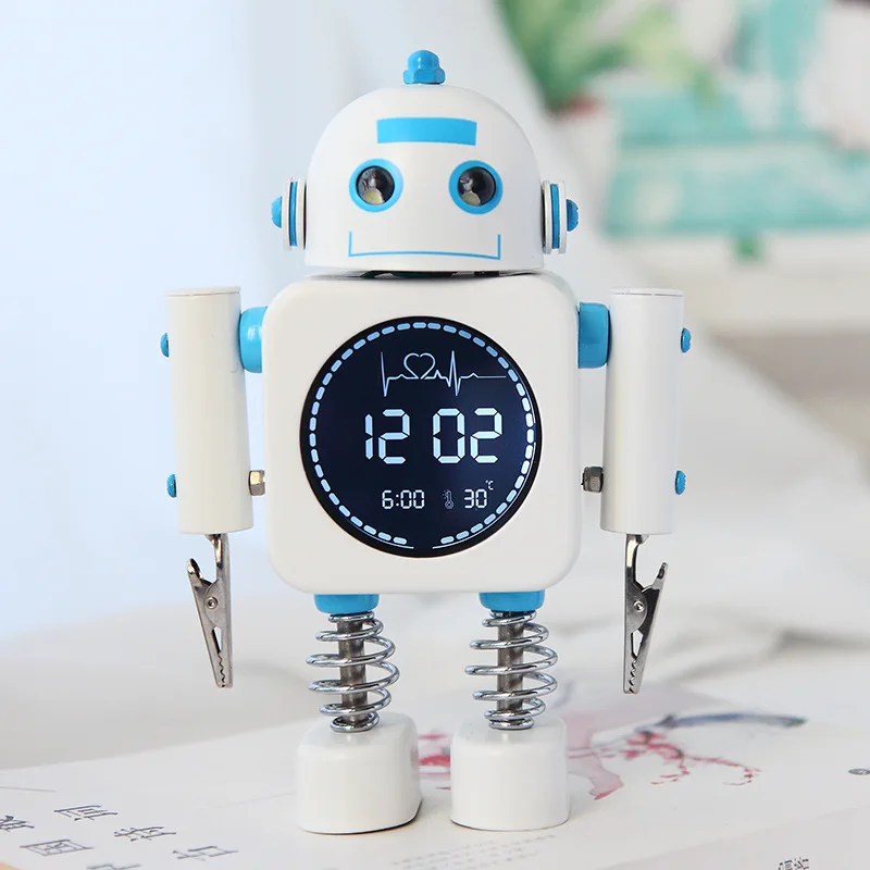New Electronic Robot Sunrise Alarm Clock for Students with Smart Desktop Clock Boys and Girls Children's Bedroom Bedside Clock - Image 4