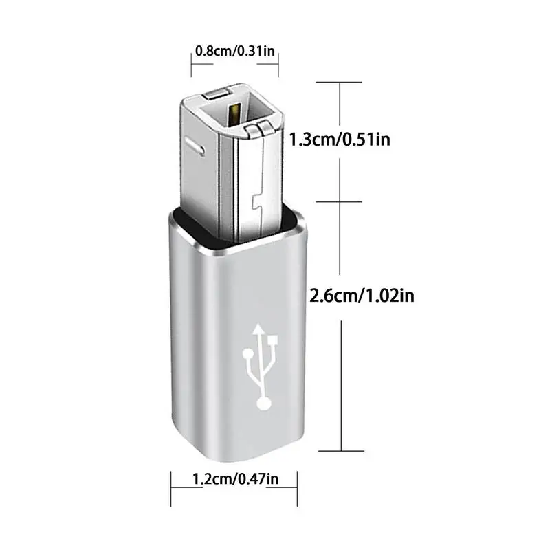 Multifunctional Aluminum Alloy USB 2.0 Type-C To USB Converter For Electronic Musical Instrument, Laptop, Printer - Image 6