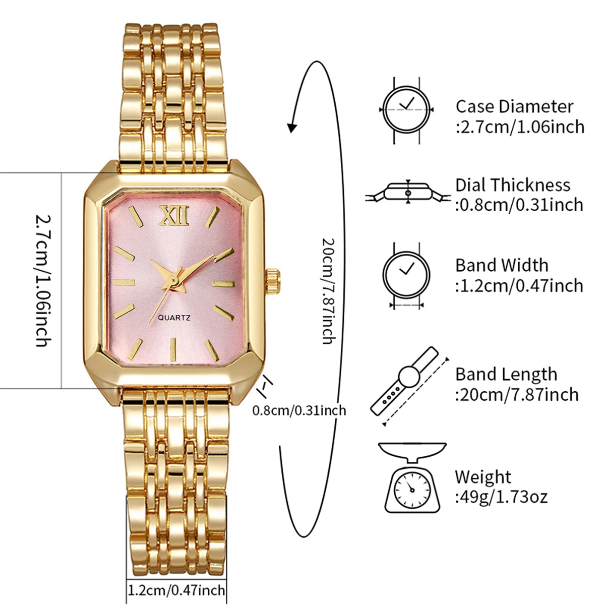 4/5/8/9PCS Fashion Rectangle Women Watches Set Luxury Analog Quartz Wristwatch For Ladies Clock Reloj Mujer(Without Box) - Image 6