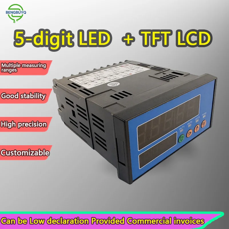 Digital Weighing Indicator Controller with Dual LED TFT Display High Precision 24-bit ADC RS485 Modbus Analog Output Relay Alarm - Image 3