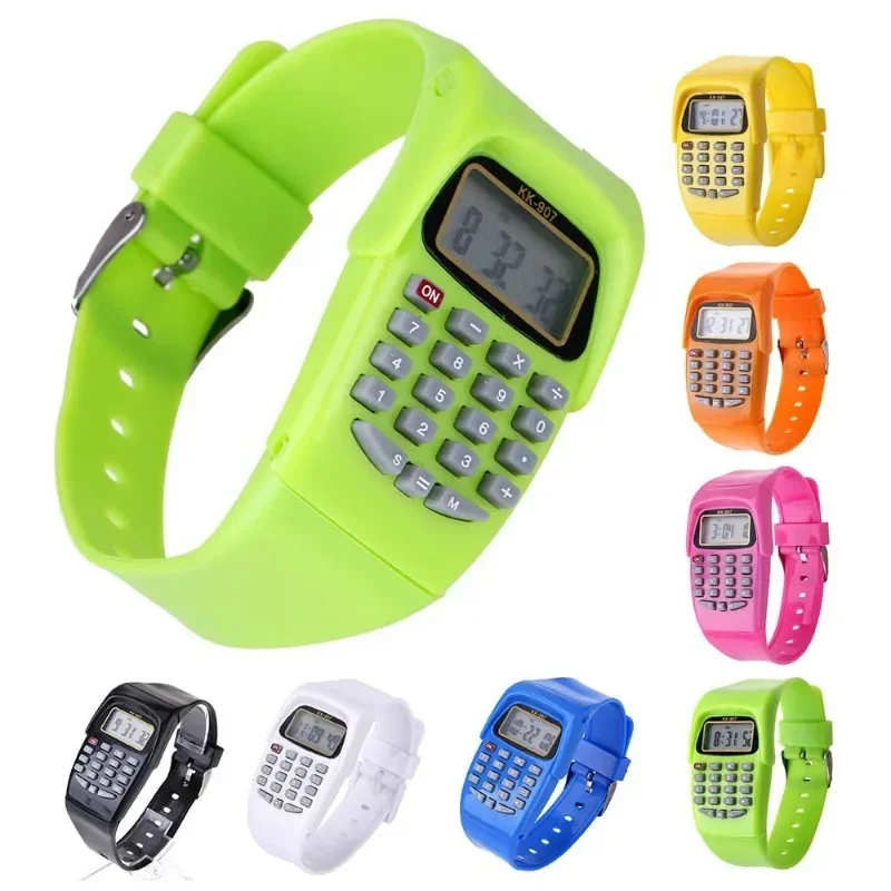 2 in 1 Fashion Digital Student Exam Special Calculator Watch Children Electronic Watch Time Calculator New Watch Mini Calculator - Image 2