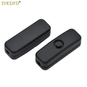 1Pcs 501 Mini Online Switch Round Push Button Switch Bedside Lamp LED Light Power Switch Thin Wire Electronic Wire Small Switch