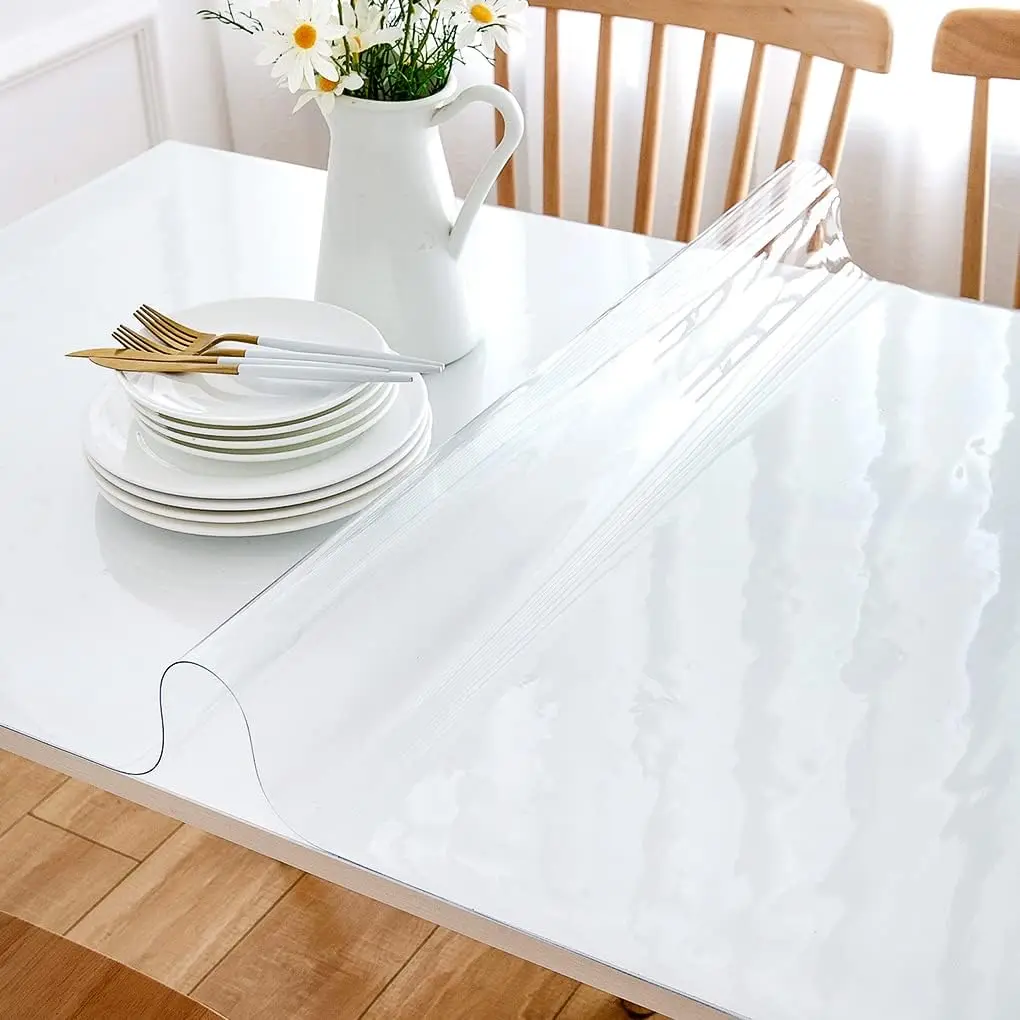 1.5mm Thick Clear Table Protector, Clear Table Cover Protector, Plastic Table Cover, Clear Desk Mat Desk Pad, Desk Protector Mat - Image 5