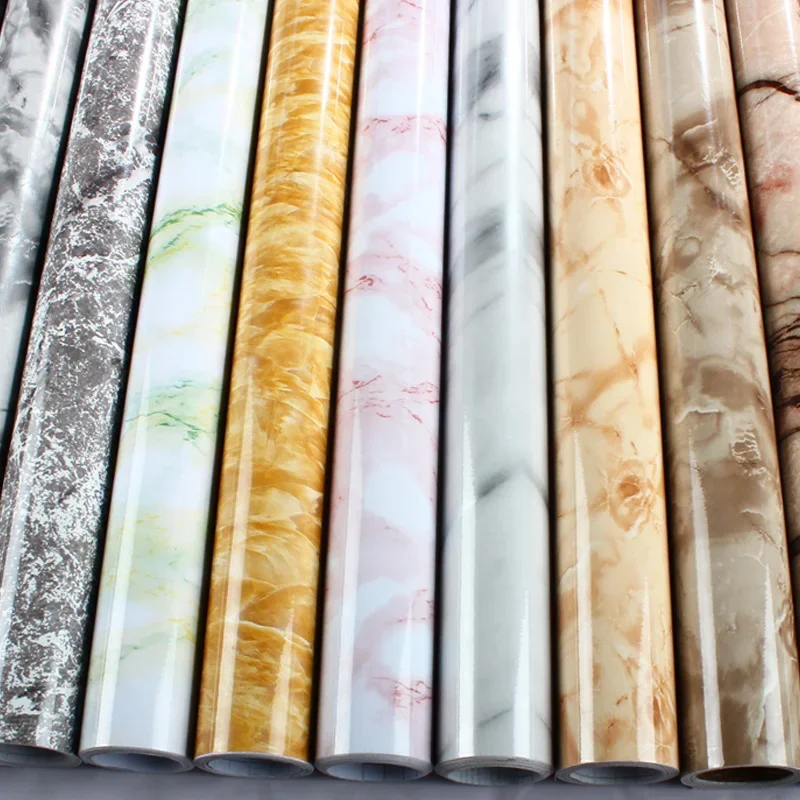 Kitchen oil proof sticker table top waterproof stove high temperature resistant self-adhesive wallpaper marble renovation film - Image 4