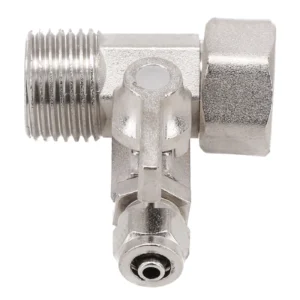 Home Improvement Fixtures 1/2" To 1/4'' Alloy Copper Tubing RO Feed Silver Tap Tee B With Shut-off Ball