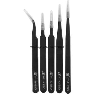 PT-10ESD Tweezers Stainless Steel Safety Work Electronic Nipper Took Precise Instrument for Mobile Phone Maintenance