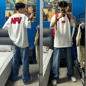 ins Personalized Letter Print T-shirt T-shirt Men's Summer 2025 New Casual 100%Cotton short sleeve T-shirt Y2k Top mens clothing