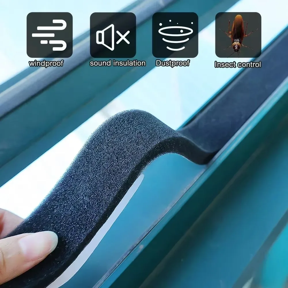 20/2M Sponge Door Window Seal Strip Self-Adhesive Insulation Acoustic Foam Weatherstrip Home Windproof Sound-Proof Sponge Tape - Image 3