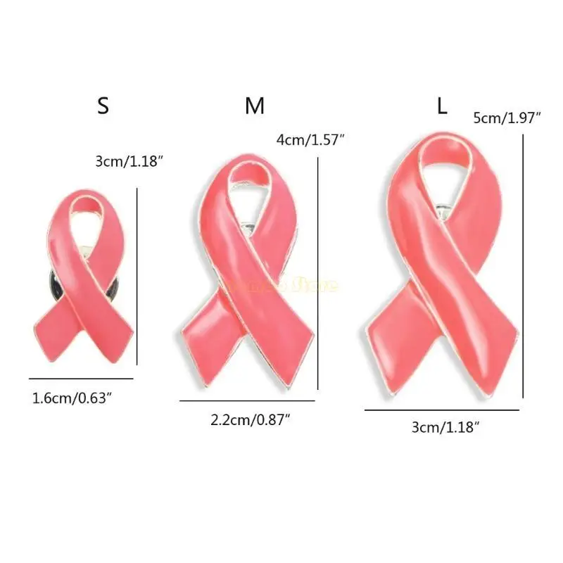31BF Ribbon Brooch Pin Beautiful Designs Ribbon Enamel Pin Alloy Material Health Awareness Pins for Breast Cancers Awareness - Image 6