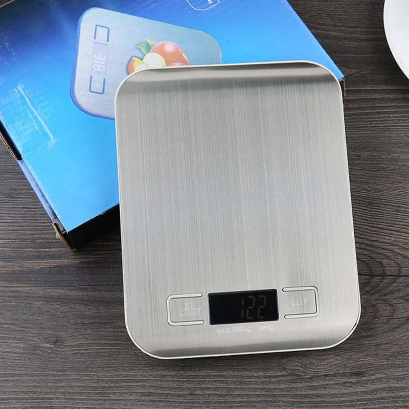New Portable Stainless Steel 5Kg Digital Kitchen Scale Weighing Food Electronic Scale - Image 3