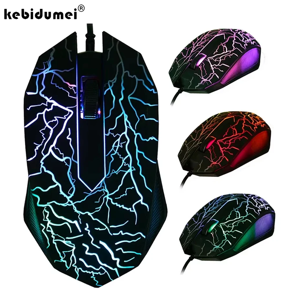 3200DPI USB Wired Mouses Colorful LED Professional Ergonomic Mouse Gaming Ultra-precise Mouse For Gamer PC Desktop Macbook Pro