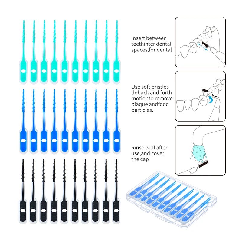 20Pcs Floss Hygiene Dental Silicone Interdental Brush Toothpick Health Teeth Cleaning Dental Supplies Dental Beauty - Image 5