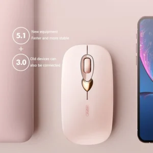 Ultra-thin Portable Wireless Bluetooth Mouse Rechargeable Silent Office Pink Mice For Mac Ipad Tablet Computer Laptop Girl Gift